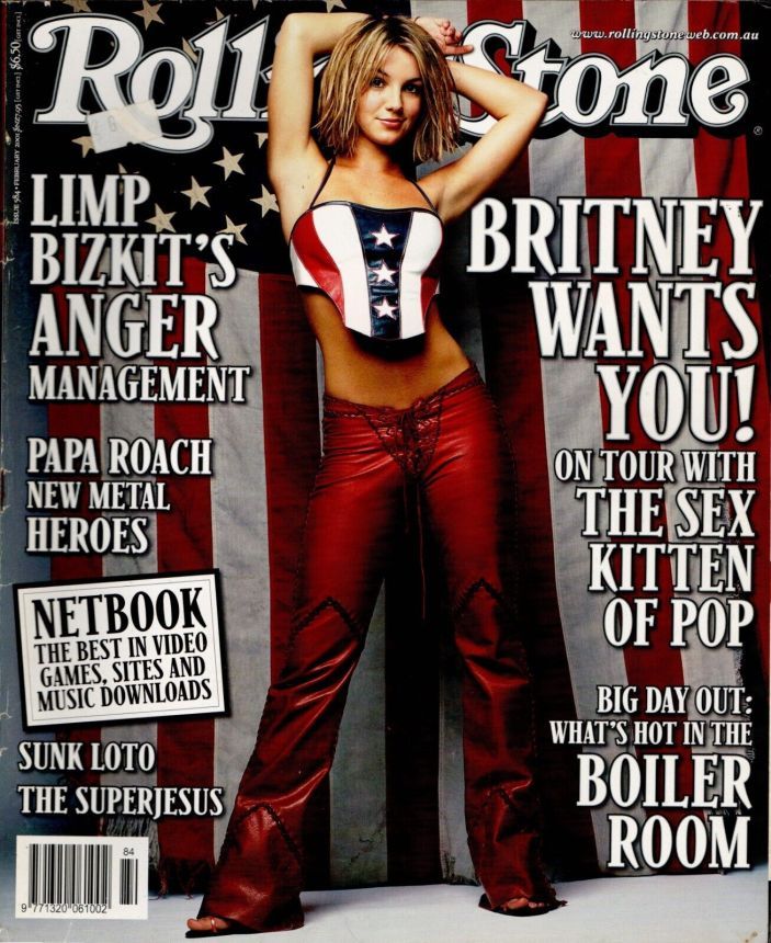 ROLLING STONE (AU) magazine side cover Issue 584  February 2001
