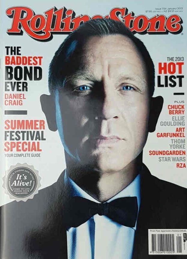 ROLLING STONE (AU) magazine side cover Issue 734  January 2013