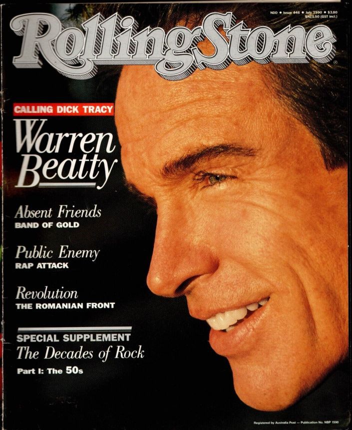 ROLLING STONE (AU) magazine side cover Issue 446  July 1990