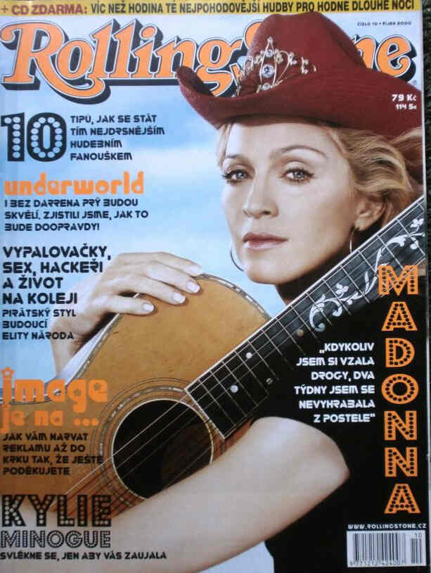 ROLLING STONE (CZ) magazine side cover  October 2000