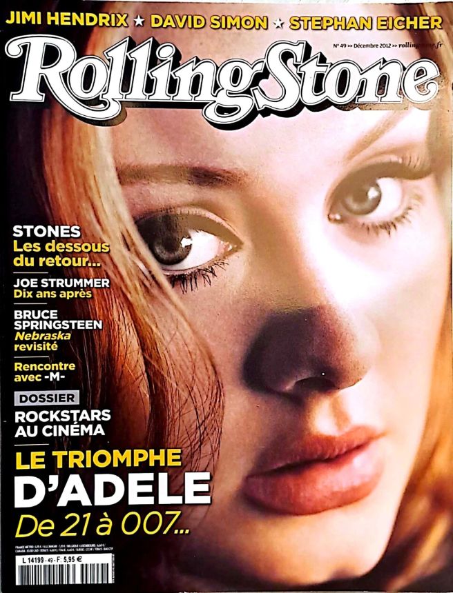 ROLLING STONE (FR) magazine side cover  December 2012