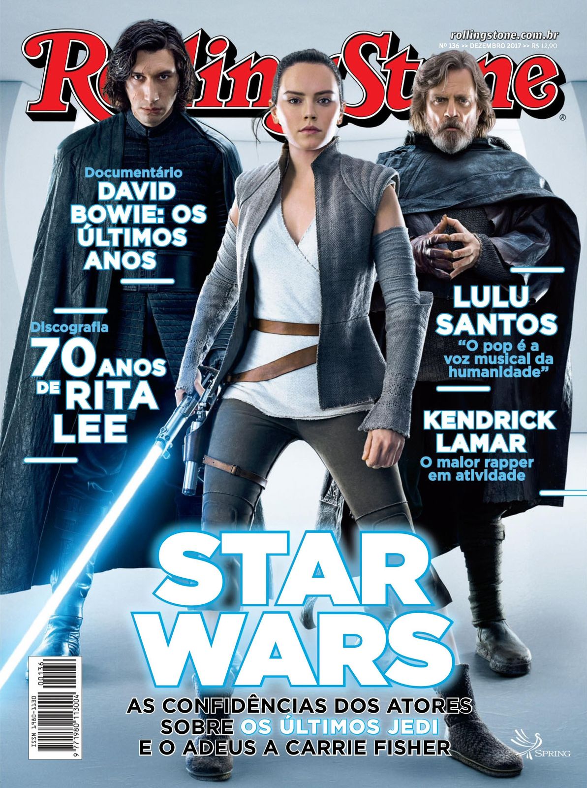 ROLLING STONE (BR) magazine side cover Issue 136  December 2017