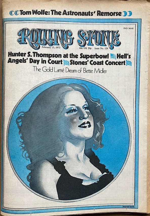 ROLLING STONE magazine side cover Issue 128 15 February 1973