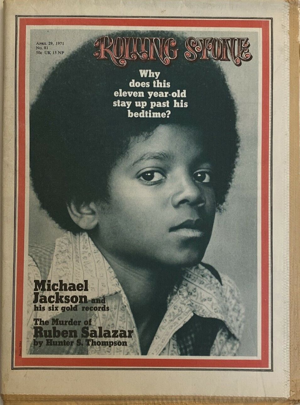 ROLLING STONE magazine side cover Issue 81 29 April 1971