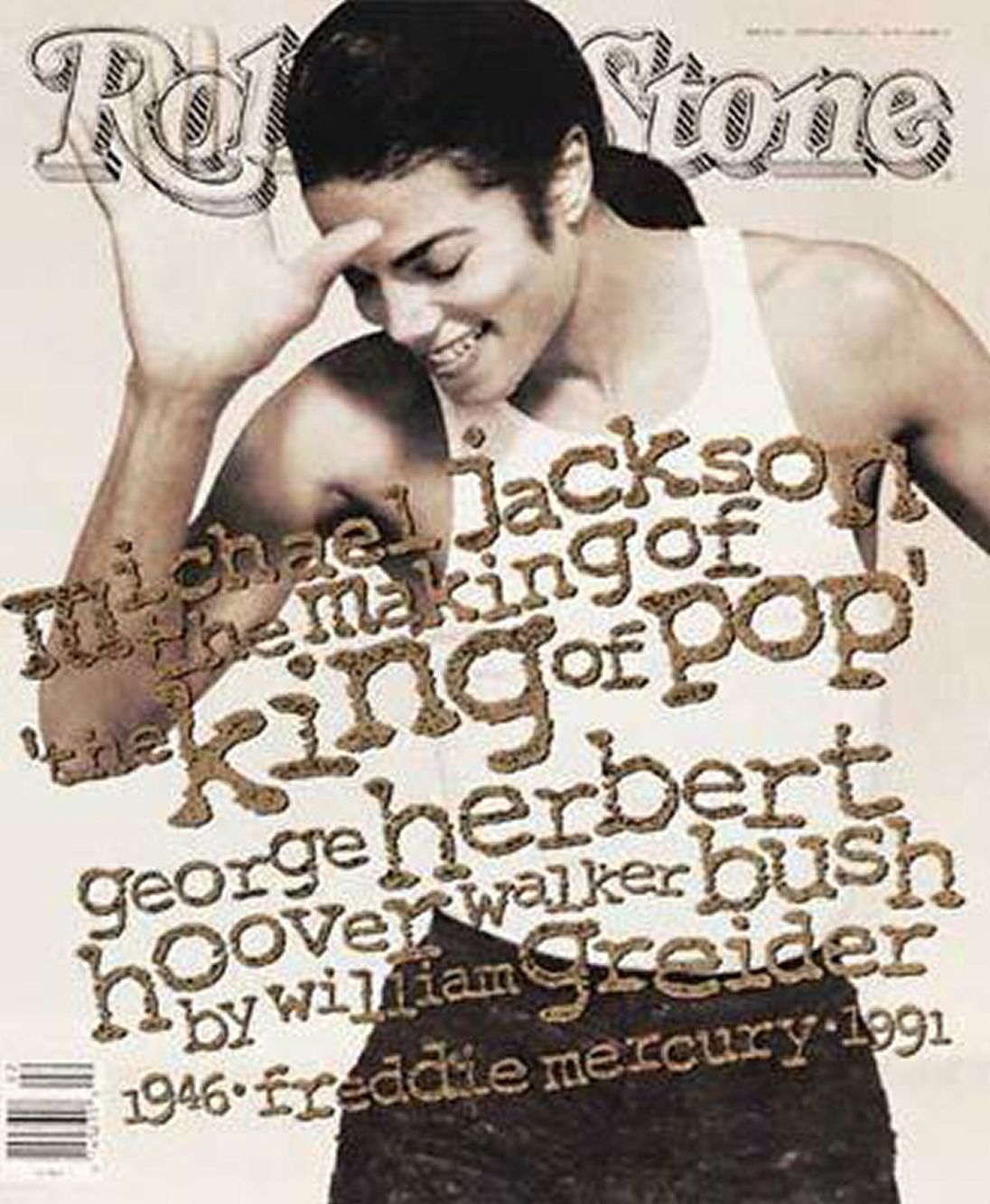 ROLLING STONE magazine side cover Issue 621 9 January 1992