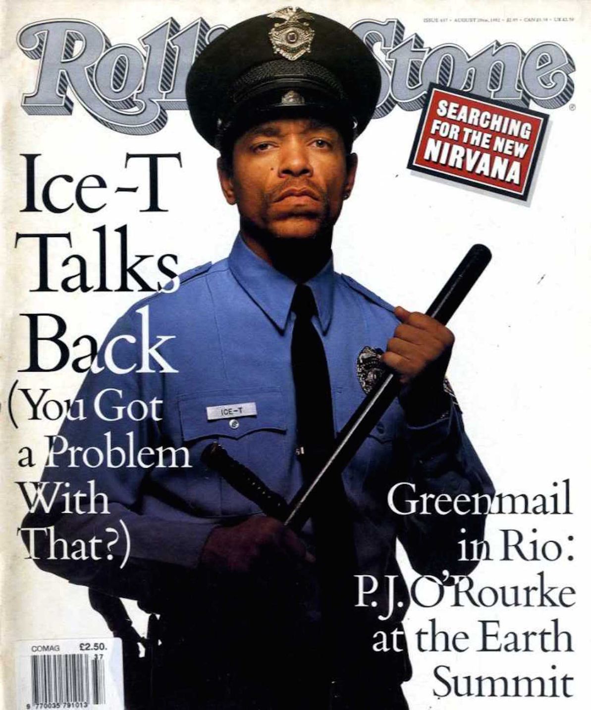 ROLLING STONE magazine side cover Issue 637 20 August 1992