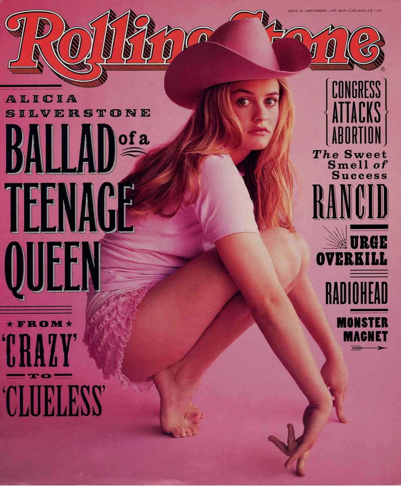 ROLLING STONE magazine side cover Issue 741 7 September 1995