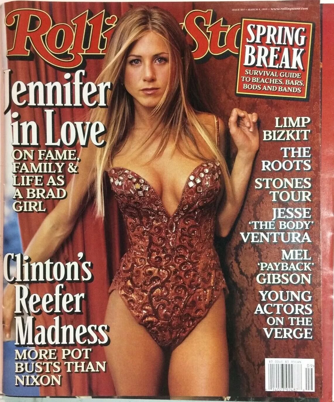 ROLLING STONE magazine side cover Issue 807 4 March 1999