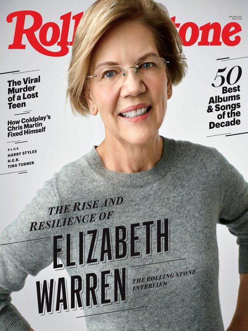 ROLLING STONE magazine side cover  January 2020
