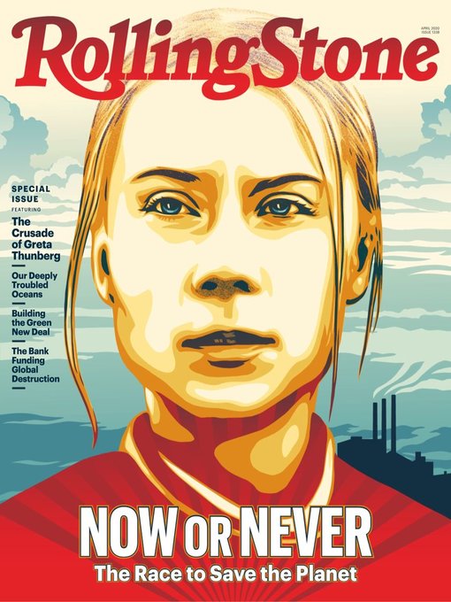 ROLLING STONE magazine side cover  April 2020