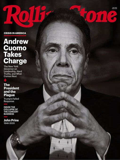 ROLLING STONE magazine side cover  May 2020