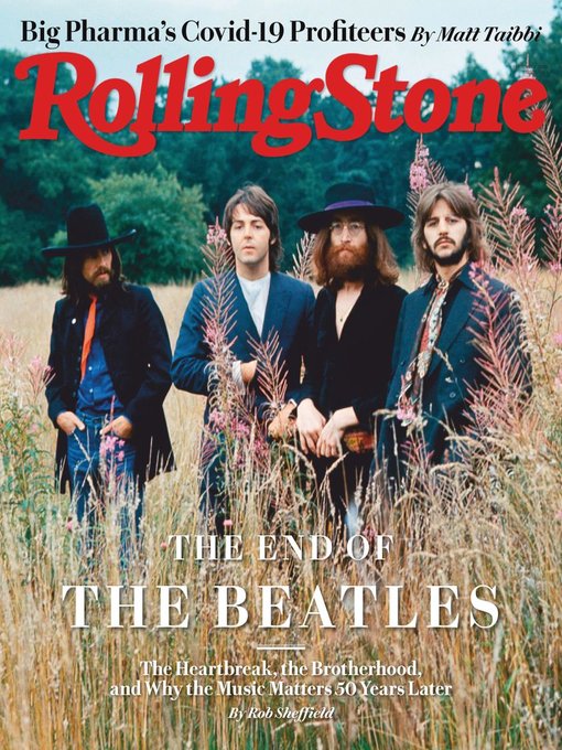 ROLLING STONE magazine side cover  September 2020