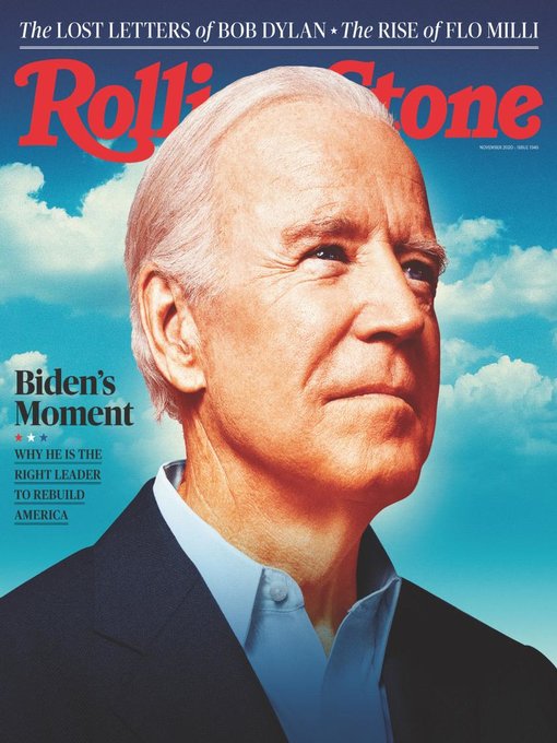 ROLLING STONE magazine side cover  November 2020