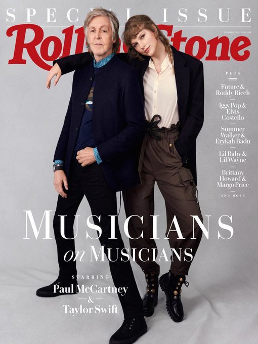 ROLLING STONE magazine side cover  December 2020