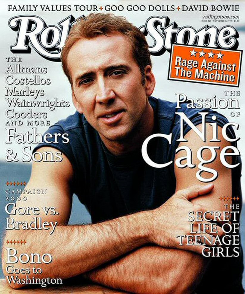 ROLLING STONE magazine side cover Issue 825 11 November 1999