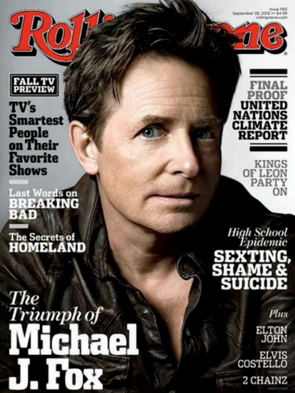 ROLLING STONE magazine side cover Issue 1192 26 September 2013