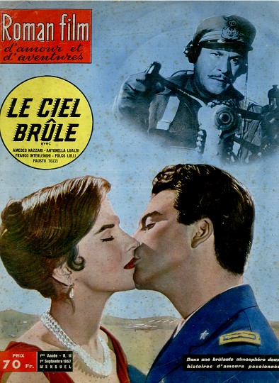 ROMAN FILM DAMOUR ET DADVENTURES magazine side cover September 1957