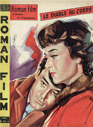 ROMAN FILM DAMOUR ET DADVENTURES magazine side cover July 1960