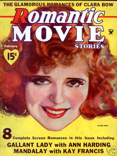 ROMANTIC MOVIE STORIES magazine side cover February 1934