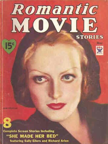 ROMANTIC MOVIE STORIES magazine side cover May 1934