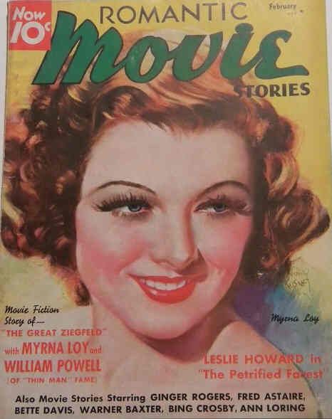 ROMANTIC MOVIE STORIES magazine side cover February 1936