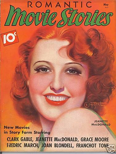 ROMANTIC MOVIE STORIES magazine side cover May 1936