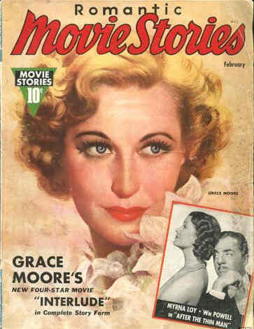 ROMANTIC MOVIE STORIES magazine side cover February 1937