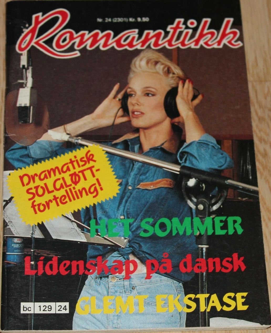 ROMANTIKK magazine side cover Issue 29   1989