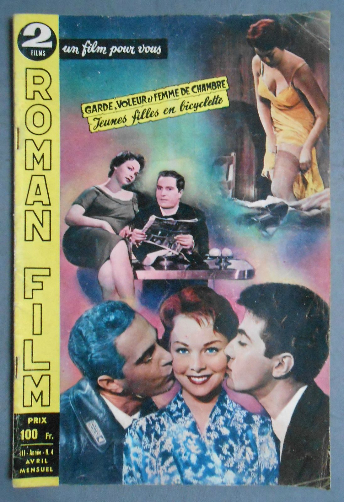 ROMAN FILM UN FILM POUR VOUS magazine side cover April 1959