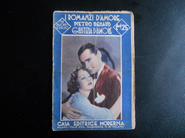I ROMANZI D AMORE magazine side cover Issue 7   1934