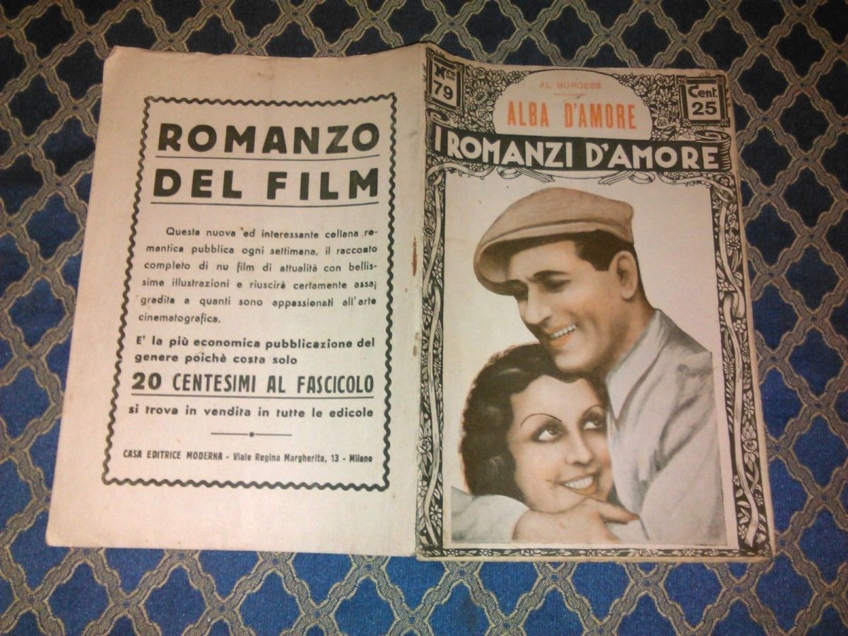 I ROMANZI D AMORE magazine side cover Issue 79   1935