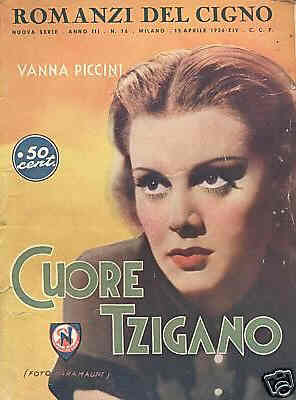 ROMANZI DEL CIGNO magazine side cover Issue 16 15 April 1934