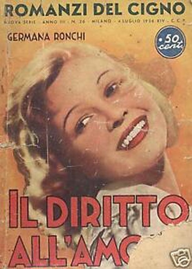 ROMANZI DEL CIGNO magazine side cover Issue 26 4 July 1936