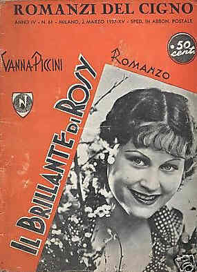 ROMANZI DEL CIGNO magazine side cover Issue 61 2 March 1937