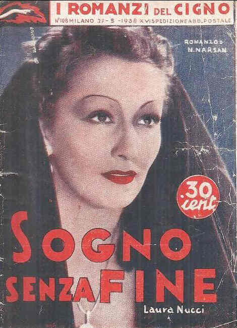 ROMANZI DEL CIGNO magazine side cover Issue 108 27 May 1938
