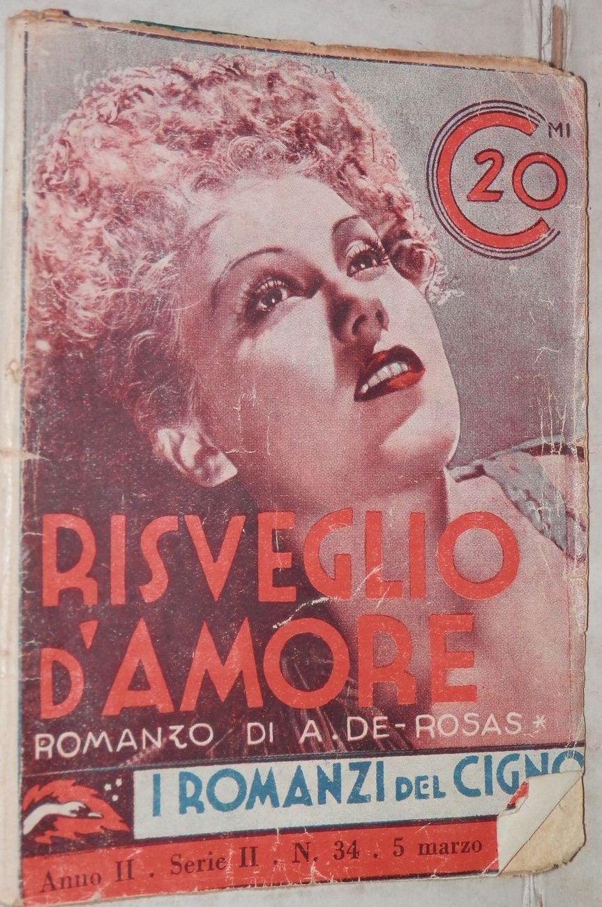 ROMANZI DEL CIGNO magazine side cover Issue 34  1935