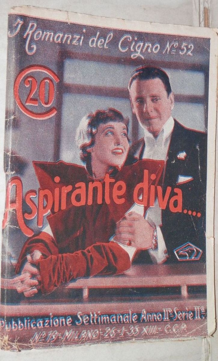 ROMANZI DEL CIGNO magazine side cover Issue 52  1935