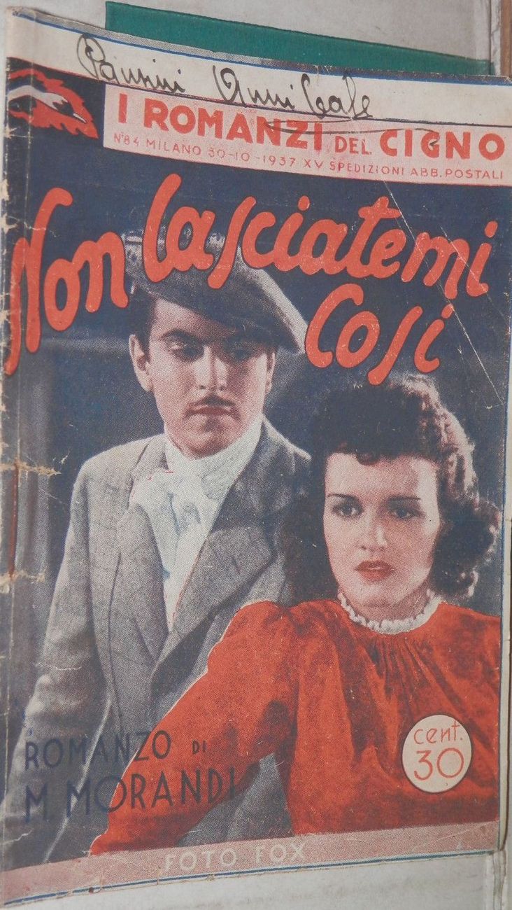ROMANZI DEL CIGNO magazine side cover Issue 84  1935
