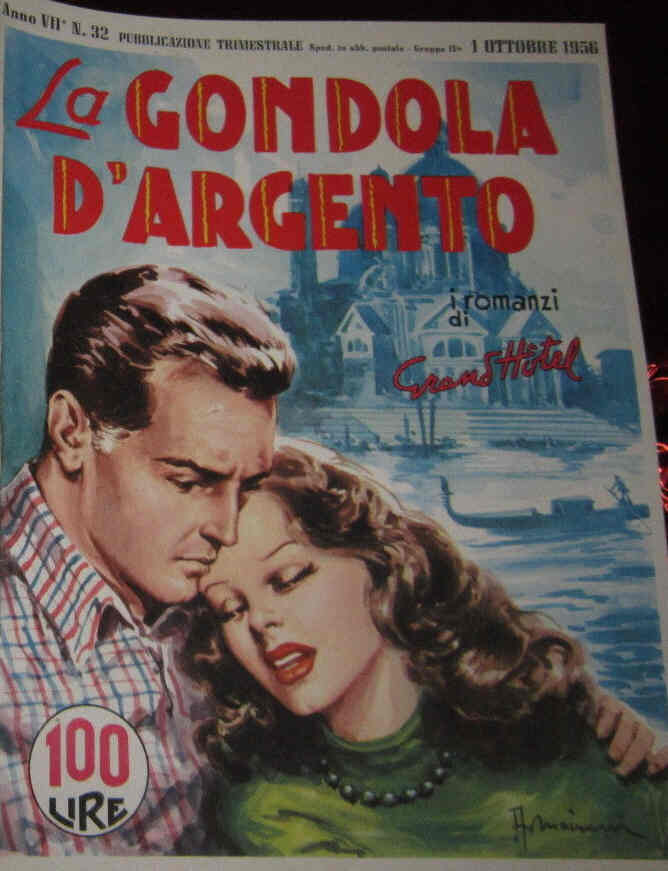 I ROMANZI DI GRAND HOTEL magazine side cover Issue 32 October 1956
