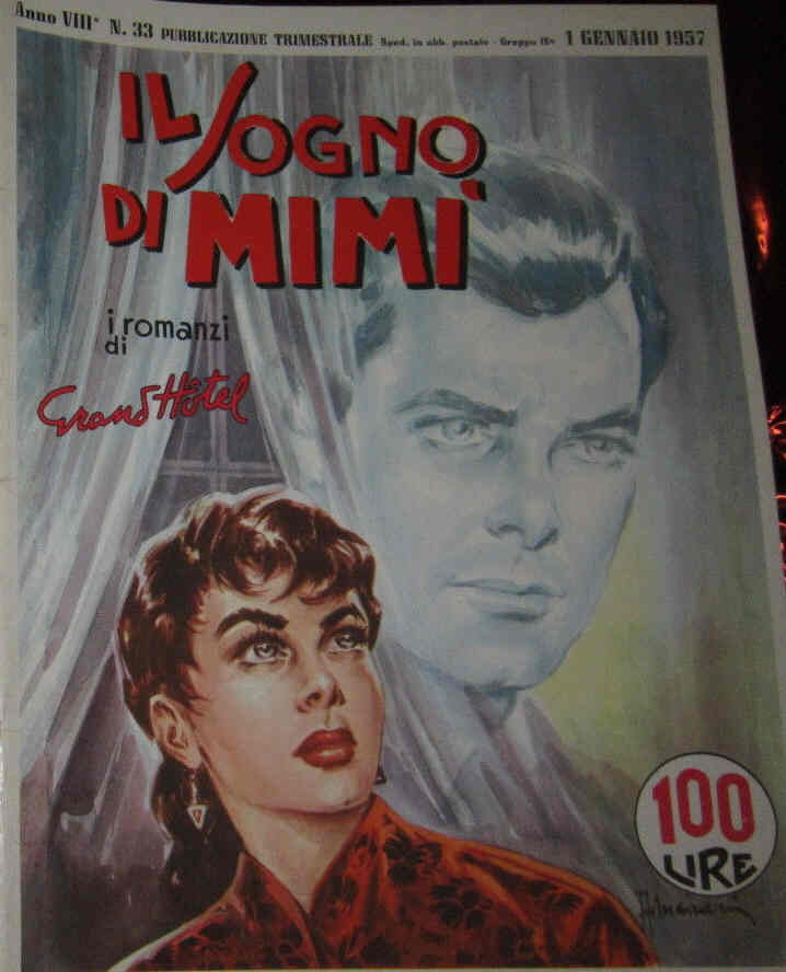 I ROMANZI DI GRAND HOTEL magazine side cover Issue 33 January 1957