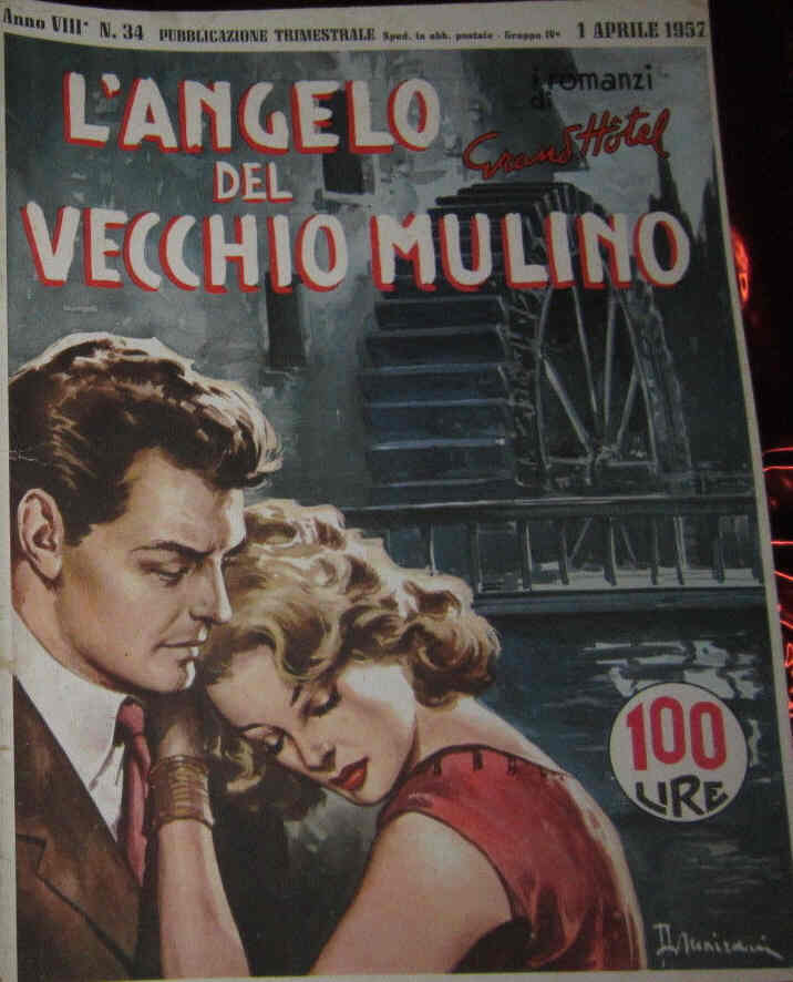 I ROMANZI DI GRAND HOTEL magazine side cover Issue 34 April 1957