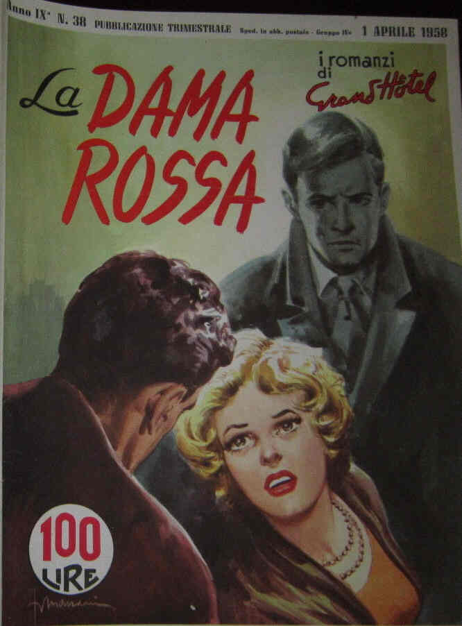 I ROMANZI DI GRAND HOTEL magazine side cover Issue 38 April 1958