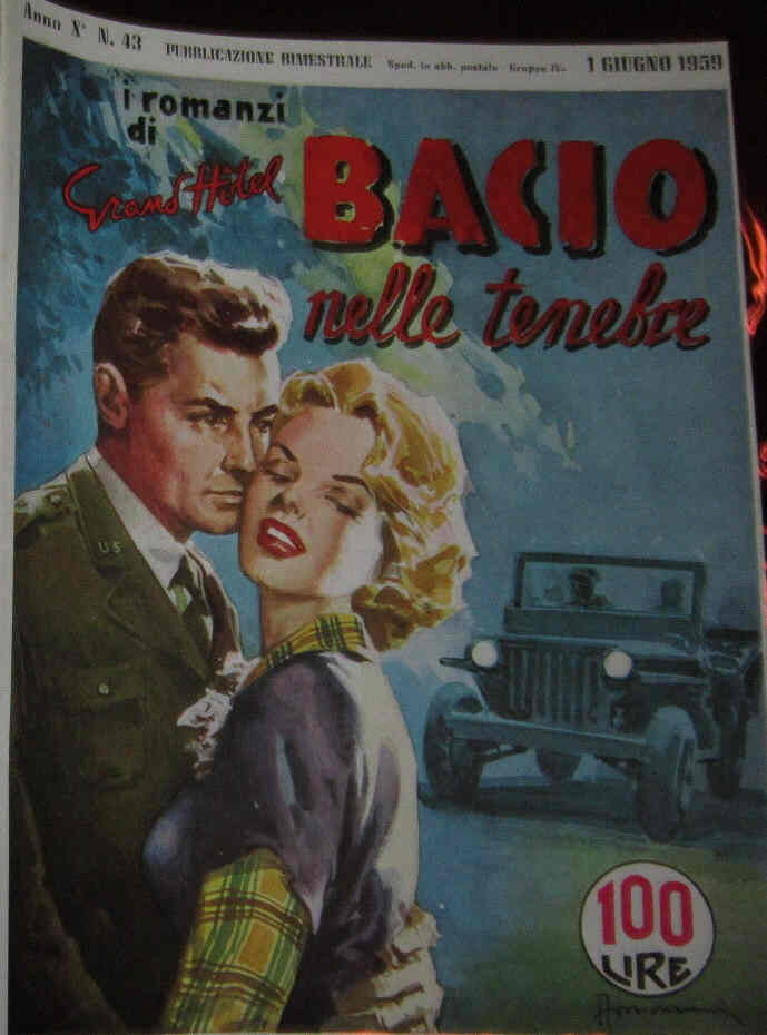 I ROMANZI DI GRAND HOTEL magazine side cover Issue 43 June 1959