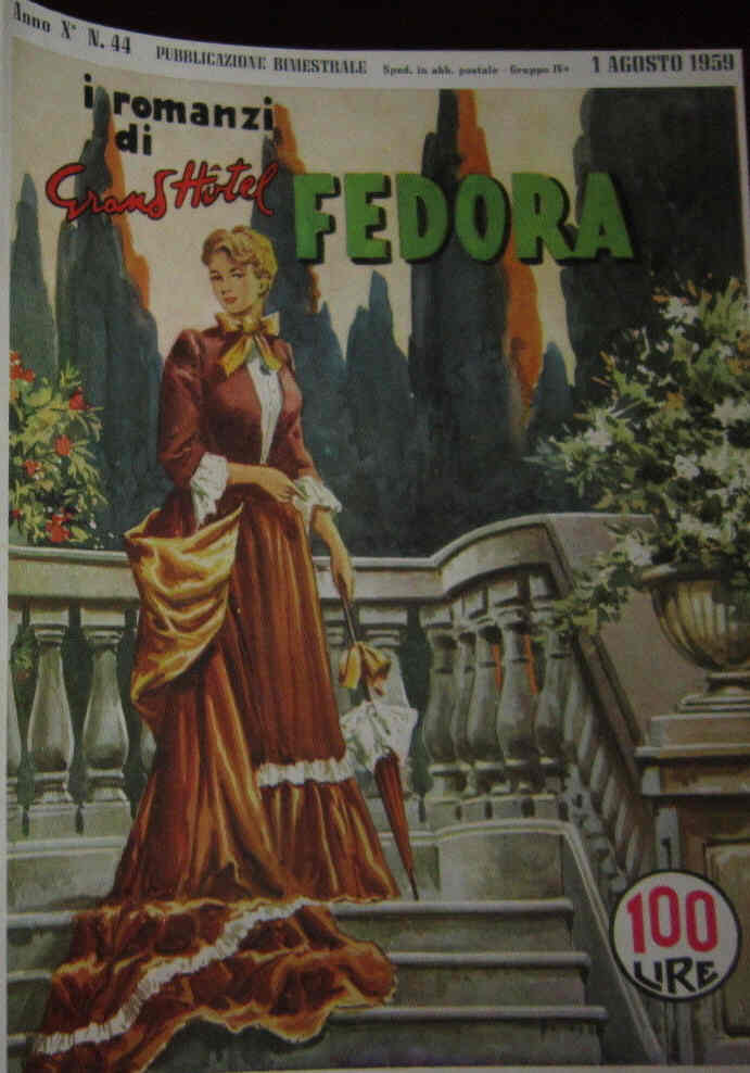 I ROMANZI DI GRAND HOTEL magazine side cover Issue 44 August 1959