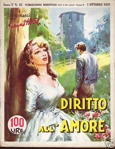 I ROMANZI DI GRAND HOTEL magazine side cover Issue 45 October 1959