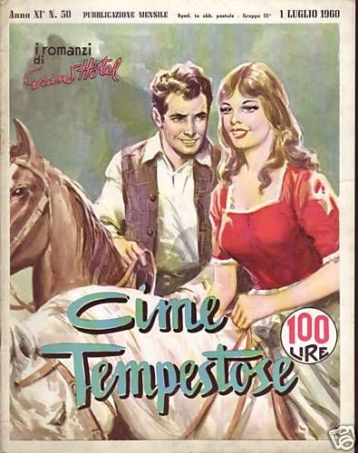 I ROMANZI DI GRAND HOTEL magazine side cover Issue 50 July 1960