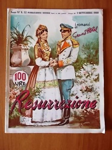 I ROMANZI DI GRAND HOTEL magazine side cover Issue 52 September 1960