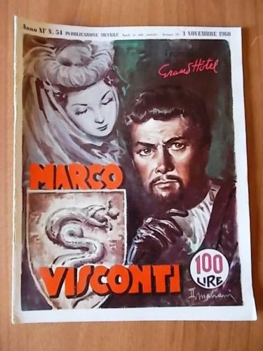 I ROMANZI DI GRAND HOTEL magazine side cover Issue 54 November 1960