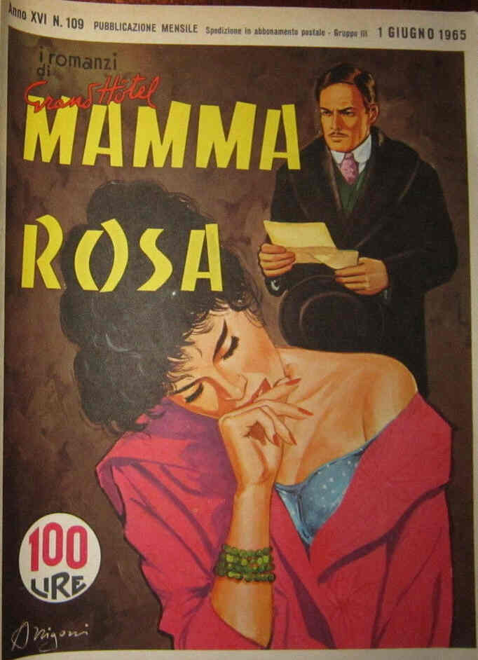 I ROMANZI DI GRAND HOTEL magazine side cover Issue 109 June 1965
