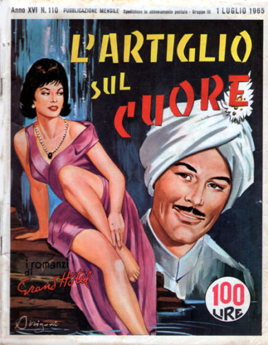 I ROMANZI DI GRAND HOTEL magazine side cover Issue 110 July 1965